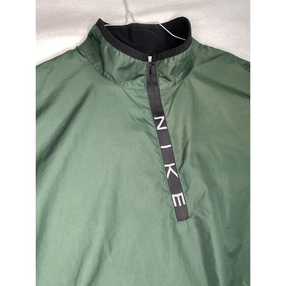 Vintage 90's Nike Gray Tag Pullover XL Green 1/4 Zip 90s Spell Out Y2K - Picture 3 of 9